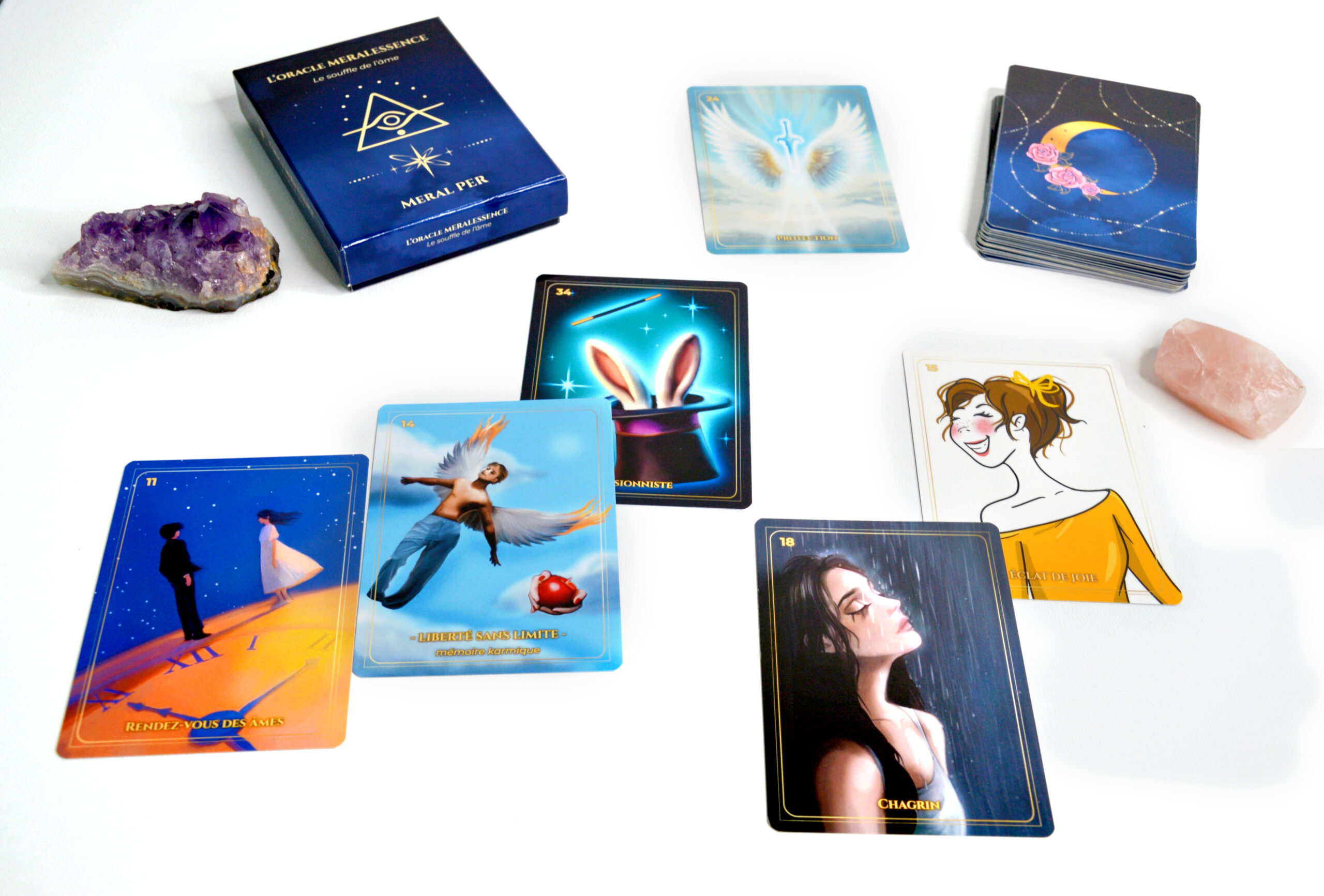 Photographie de certaines cartes de l'oracle