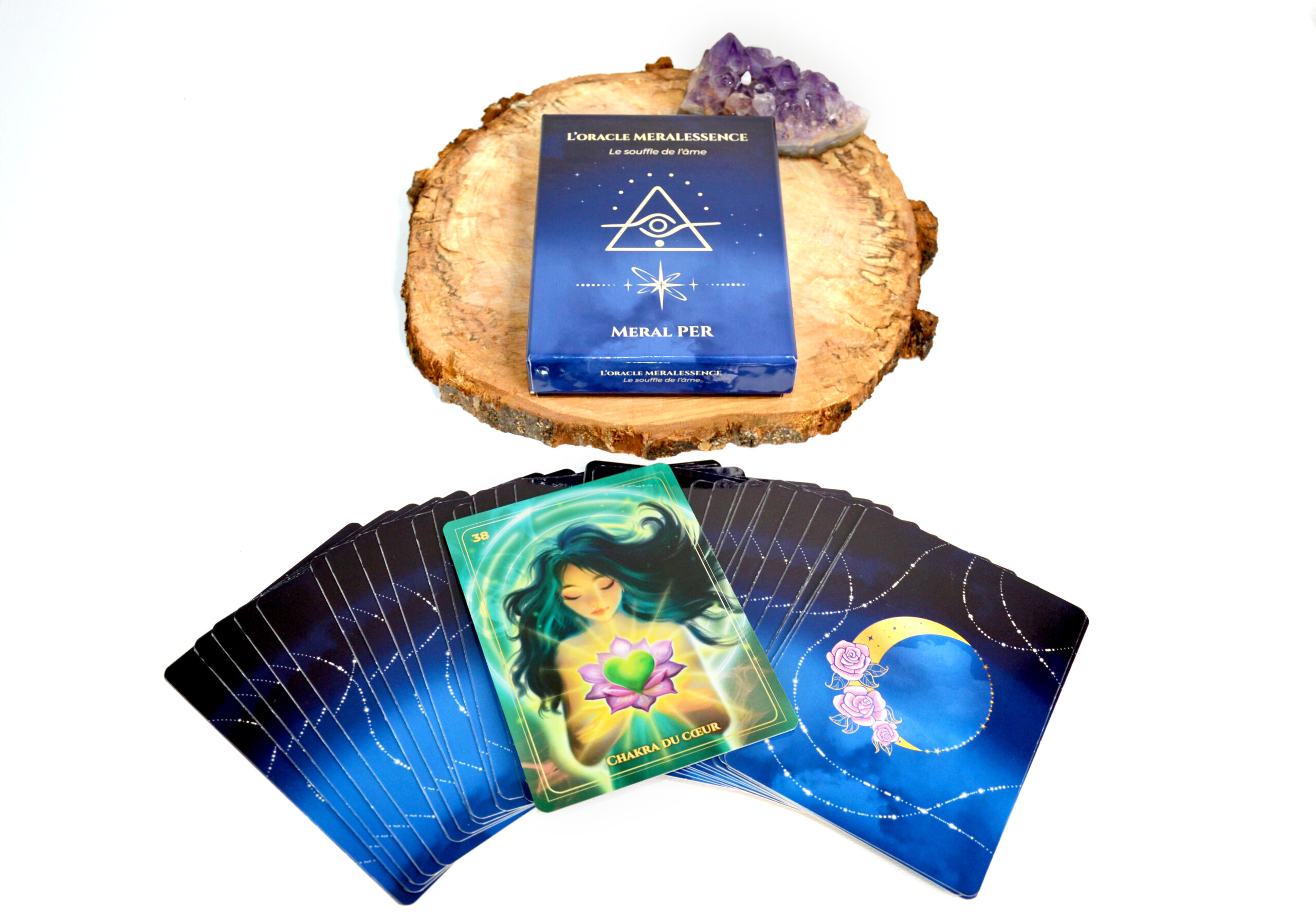 Photographie du dos des cartes de l'oracle
